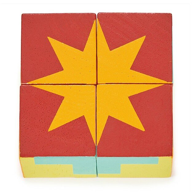 Mentari - Block Puzzle 4 pcs - Shapes and Colours - (MT7113)