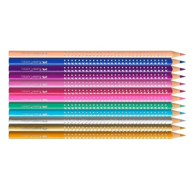 Faber-Castell - Sparkle colour pencil,12 pc in tin box (201737)