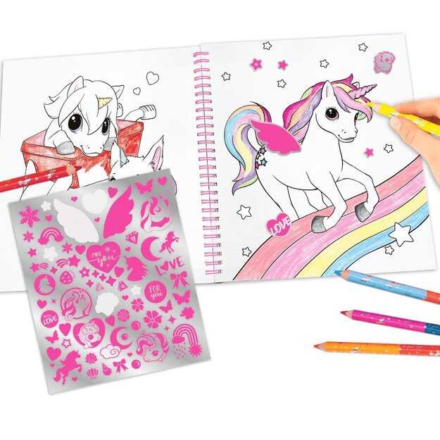 Ylvi Colouring Book With Unicorn And Sequins (412492)