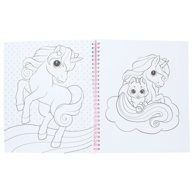 Ylvi Colouring Book With Unicorn And Sequins (412492)