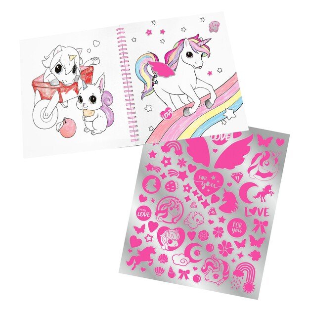 Ylvi Colouring Book With Unicorn And Sequins (412492)