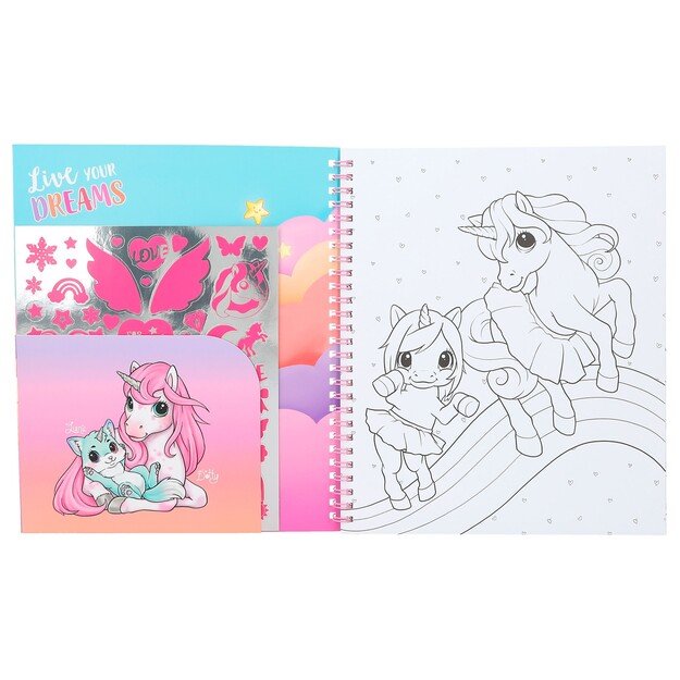 Ylvi Colouring Book With Unicorn And Sequins (412492)