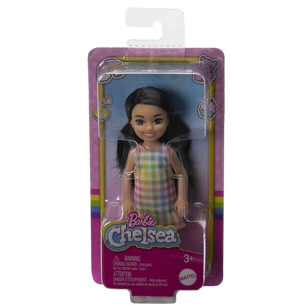 Barbie - Chelsea and Friends Doll - Plaid Dress With Black Hair (HKD91)