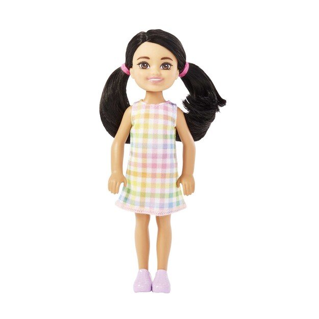 Barbie - Chelsea and Friends Doll - Plaid Dress With Black Hair (HKD91)