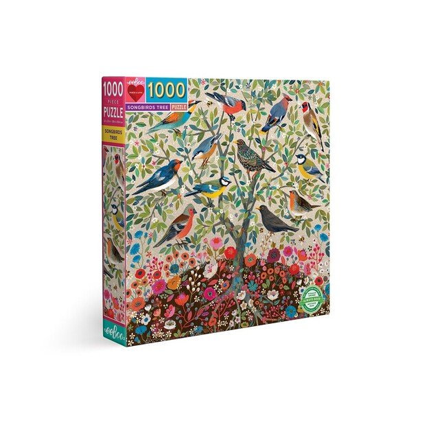 eeBoo - Puzzle 1000 pcs - Songbirds Tree (EPZTSBD)