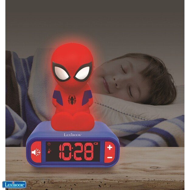 Lexibook - Spider-Man - Alarm Clock with Night Light 3D (RL800SP)