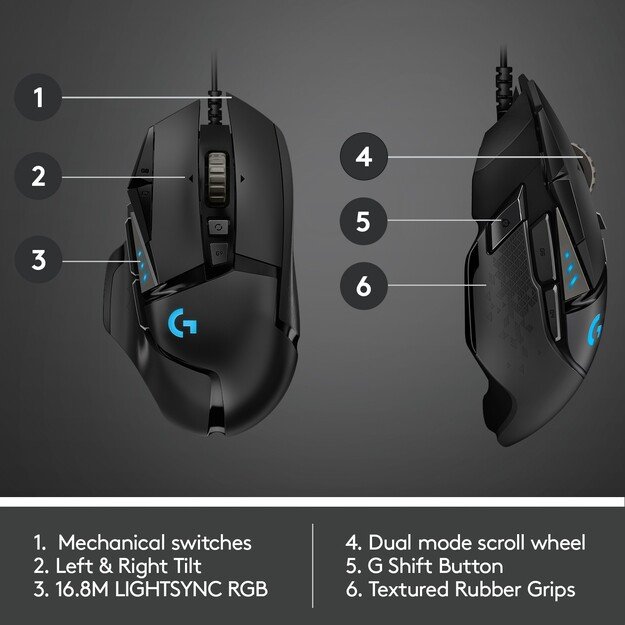 Logitech - G502 HERO High Performance Gaming Mouse