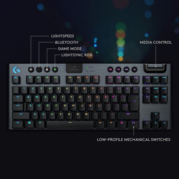 Logitech - G915 TKL Clicky Gaming Keyboard - Nordic Layout