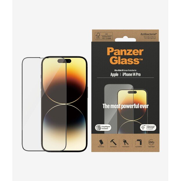 PanzerGlass - iPhone 14 Pro Ultra Wide Fit w. Applicator