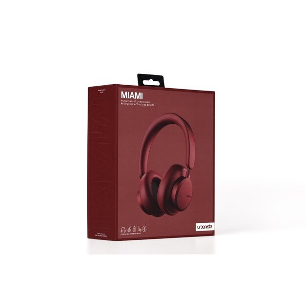 Urbanista - Miami Ruby Red Wireless ANC Headphones