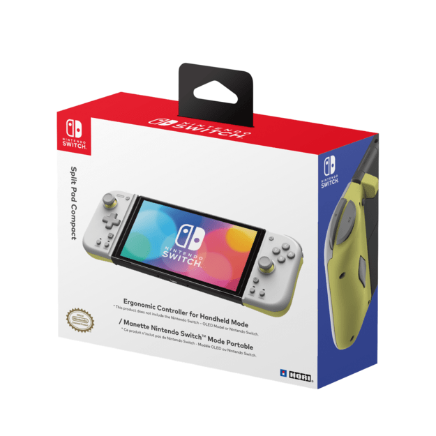 HORI Split Pad Compact - Light Gray/Yellow