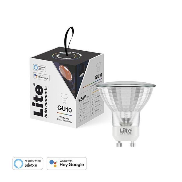 Lite bulb moments - white & color ambience (RGB) GU10 LED bulb - Single Pack
