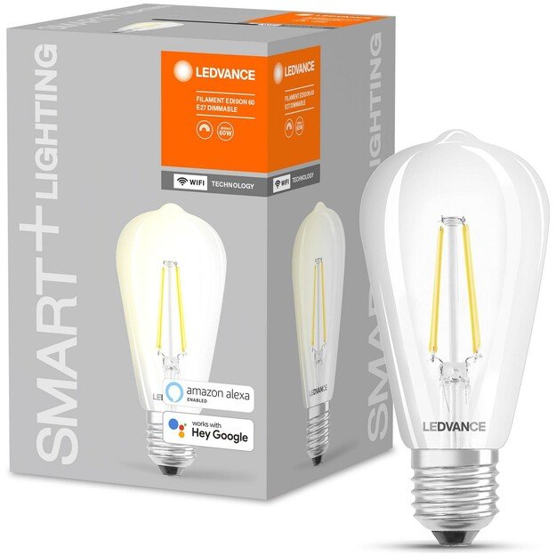 Ledvance - SMART+ Edison 60W/827 Clear Filament E27 WiFi - S