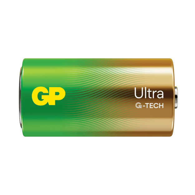 GP - Ultra Alkaline C Batteries, 14AU/LR14, 1.5V, 2-Pack