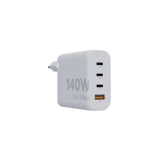 Xtorm - 140W GaN2 Ultra Home Charger 3xUSB-C/USB-A White