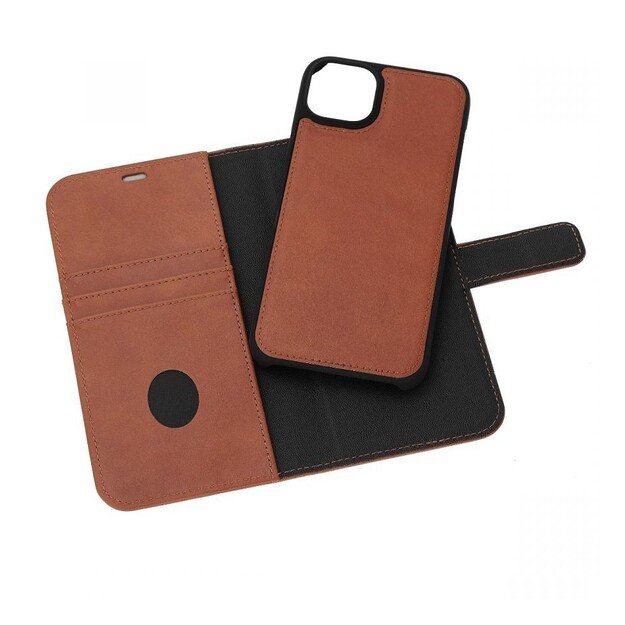 RadiCover - Radiation Protection Wallet Vegan Leather 2in1 iPhone 14 PLUS Exclusive Brown