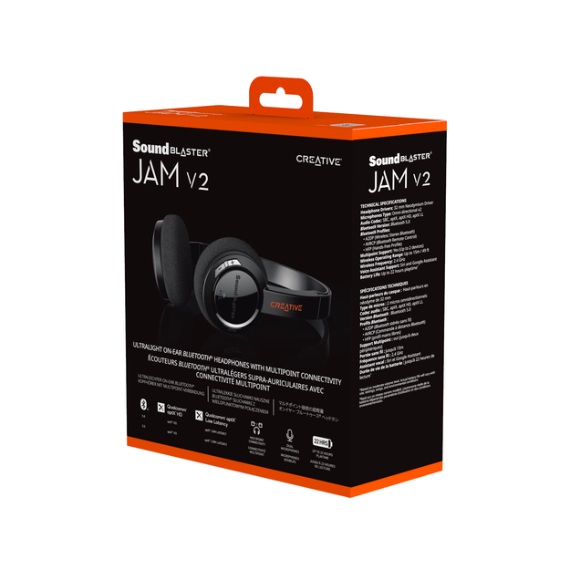 Creative - Sound Blaster JAM V2 On-Ear Black