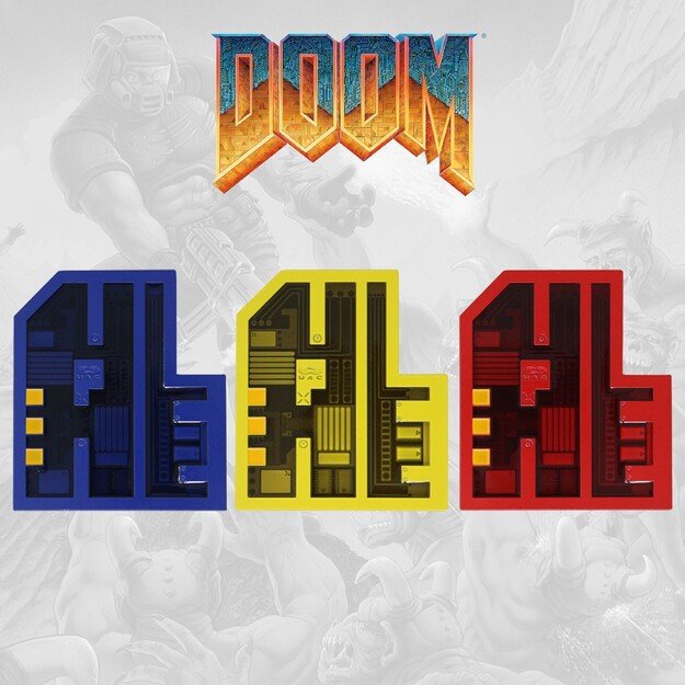 Doom 30th Anniversary Pixel Key Set of 3