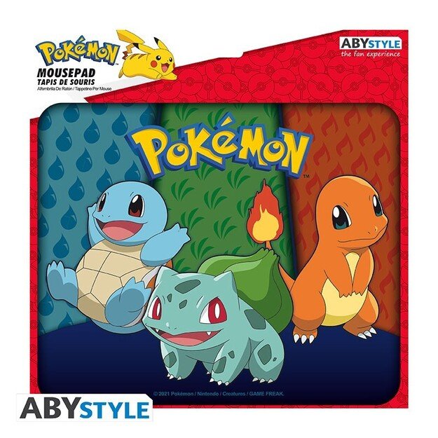 POKEMON - Flexible Mousepad - Starters Kanto