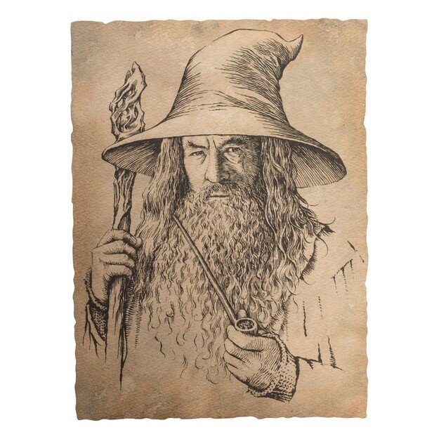 The Lord of the Rings - Portrait of Gandalf The Grey Statue Art Print