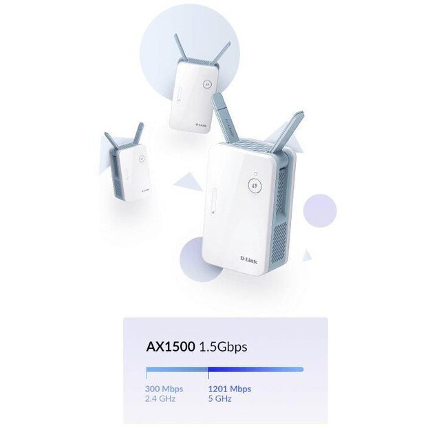 D-Link - EAGLE PRO AI AX1500 Mesh Range Extender