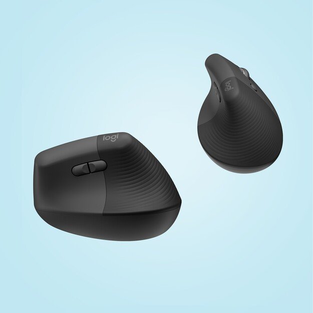 Logitech - Lift Right Vertical Ergonomic Mouse, Graphite/Black