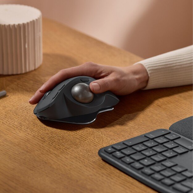 Logitech - MX Ergo S Advanced Wireless Trackball Black