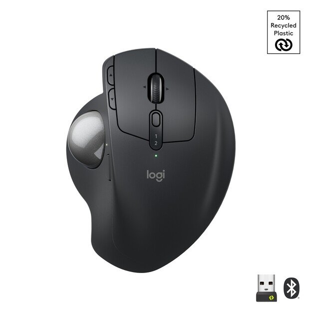 Logitech - MX Ergo S Advanced Wireless Trackball Black