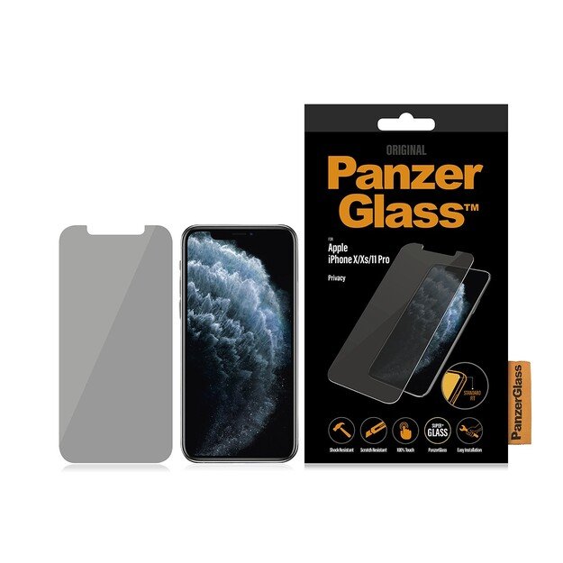 PanzerGlass - Privacy Screen Protector Apple iPhone 11 Pro - Xs - X - Standard Fit