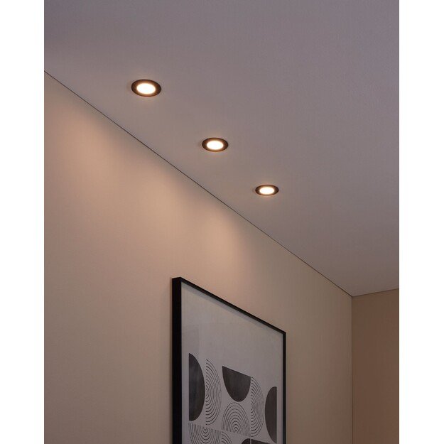 EGLO - Set of 3x Fueva-Z recessed black Ø8.5 - TW - Zigbee, Bluetooth