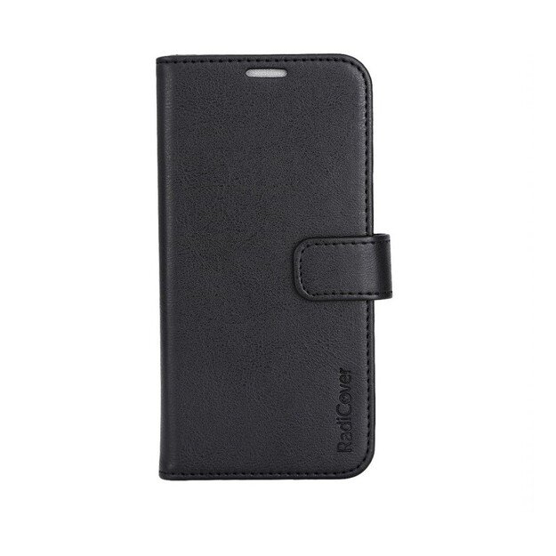 RadiCover - Radiation Protection Wallet Vegan Leather iPhone 15 Flipcover Black PU