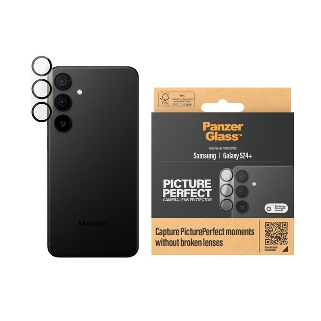 PanzerGlass - PicturePerfect Camera Lens Protector S24 Plus UWF, Black