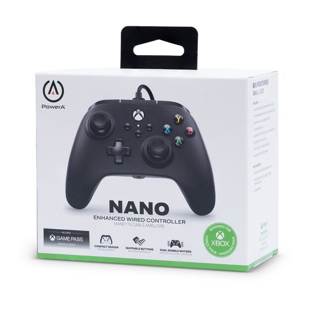 PowerA Nano Enhanced Wired Controller for Nintendo Switch - Black