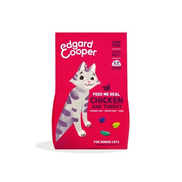 Edgard Cooper - Cat Senior Dryfood - Chicken/Turkey - 2 kg