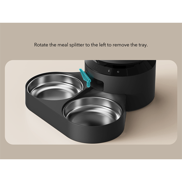 Petlibro - Granary Camera Dual Food Tray - Black - 5L