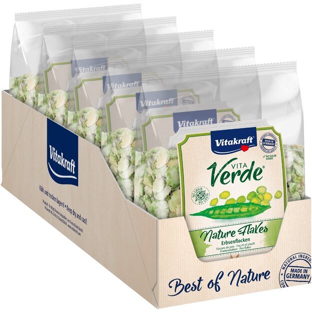 Vitakraft - 6 x Vita Verde Nature Flakes pea for rodents 500g