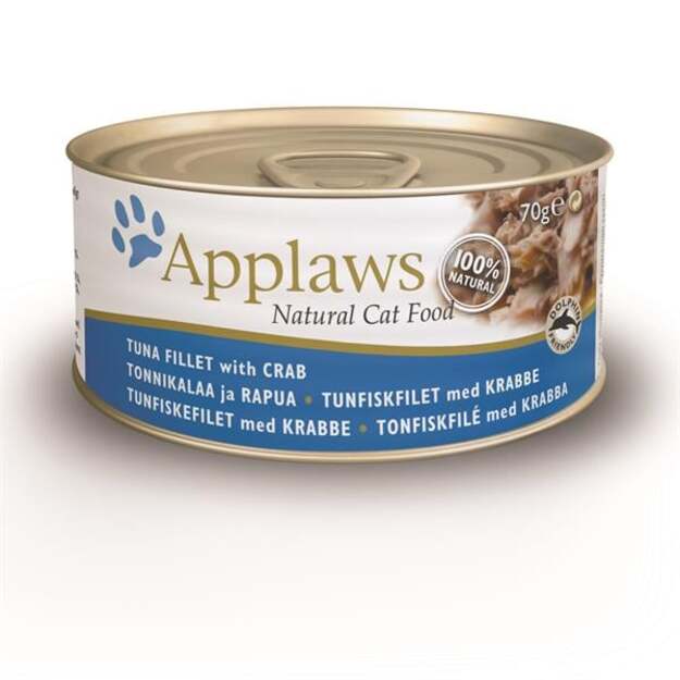 Applaws - 24 x Wet Cat Food 70 g - Tuna & Crab