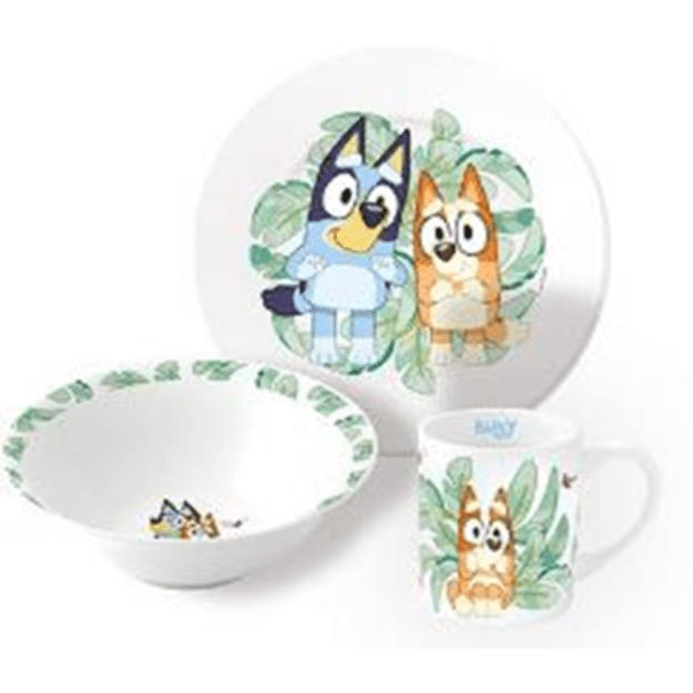 Stor - 3-Piece Ceramic Gift Set - Bluey  (88055)