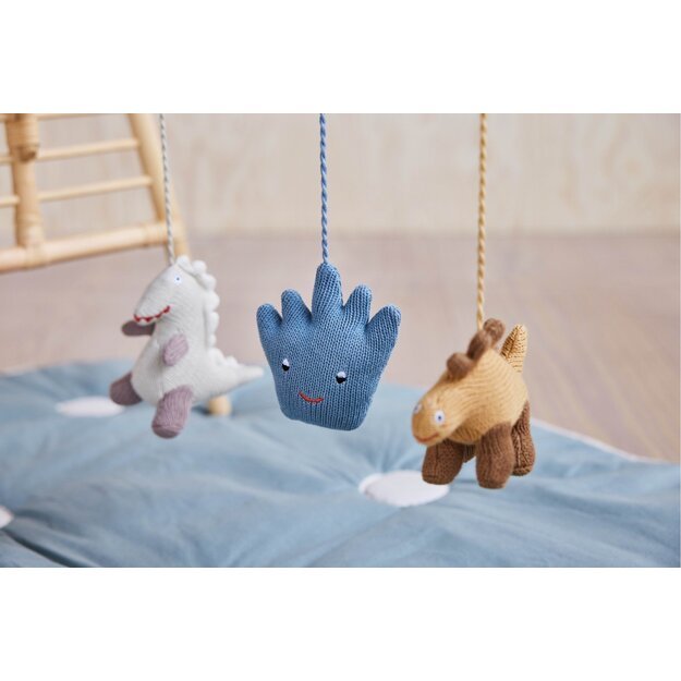 OYOY Mini - Dino Play Gym Toy - Beige / Saffron / Aqua Blue (M107668)