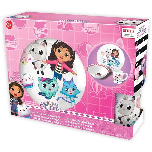 Stor - 3-Piece Ceramic Gift Set - Gabby's Dollhouse (88045)