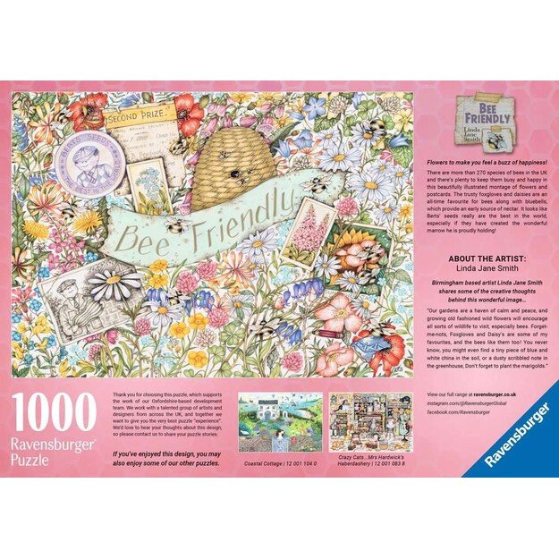 Ravensburger - Puzzle - Bee Friendly 1000p (12001079)