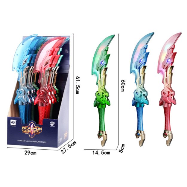 Sea&Sun - Machete w. Light & Sound 8pcs display (6614A)