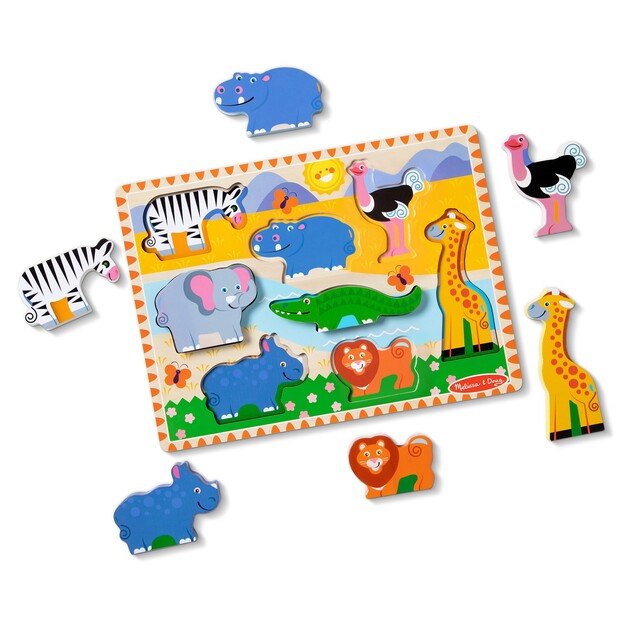 Melissa & Doug - Safari Chunky Puzzle - 8 Pieces (50202)