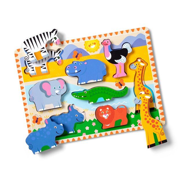 Melissa & Doug - Safari Chunky Puzzle - 8 Pieces (50202)