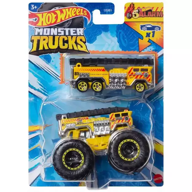 Hot Wheels - 1:64 Die-cast Monster Truck - Monster truck 5 alarm