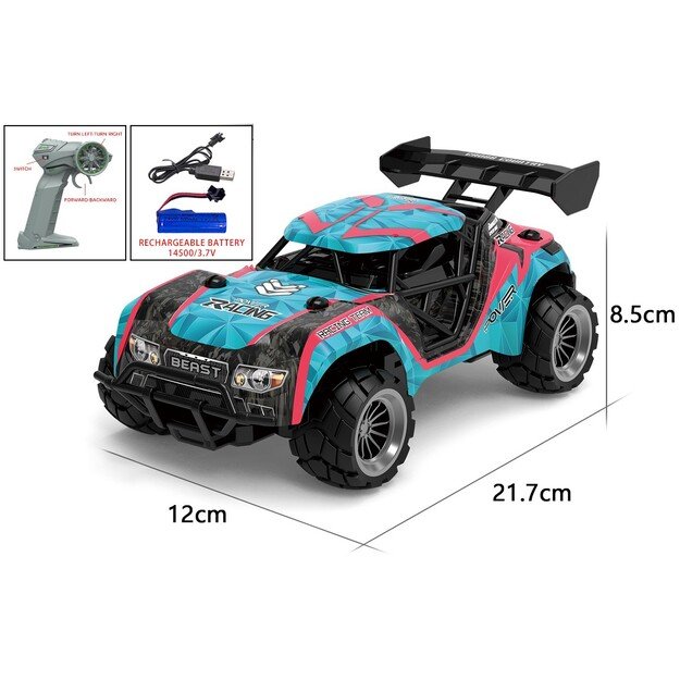 TEC-TOY - R/C 1:20 2,4GHz 3,7V Li-ion - Blue/pink (471411)