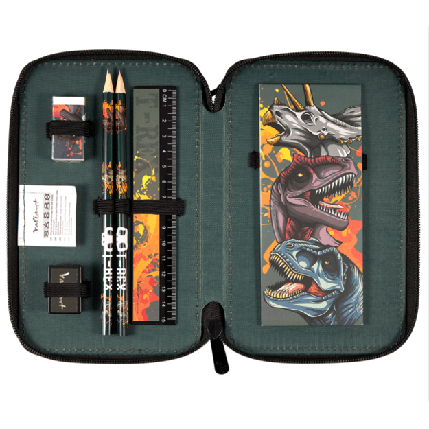 Kids Licensing - Double Pencil Case - Dino T-Rex - Valiant (090108516)