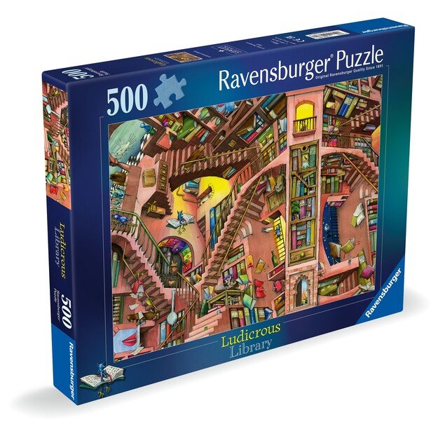 Ravensburger - Puzzle Ludicrous Library 500p (12000681)