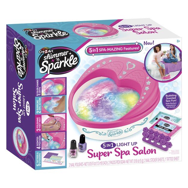 SHIMMER N SPARKLE - 5 IN 1 LIGHT UP SPA SALON (65628)