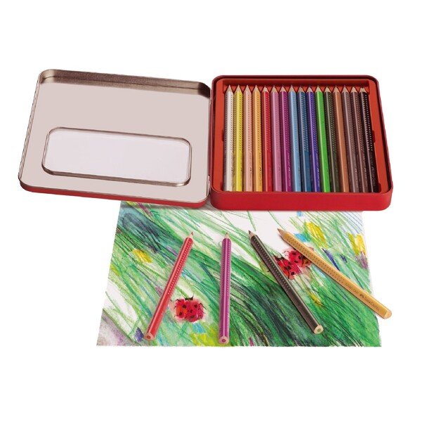 Faber-Castell - Jumbo Grip Colour Pencils Tin - 16 pc (110916)